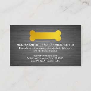 Gold Dog Bone Visitekaartje