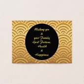 Gold Dog Year Japans patroon in Mini C Folie Kaarten (Binnen)