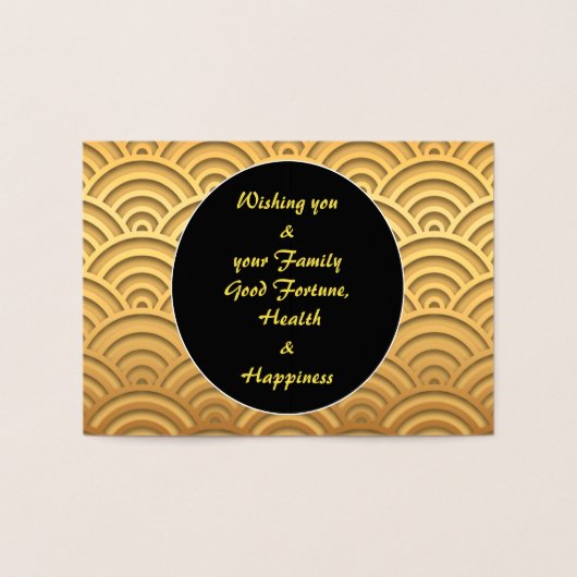 Gold Dog Year Japans patroon in Mini C Folie Kaarten (Binnen)