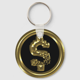 GOLD DOLLAR SIGN SLEUTELHANGER