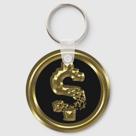 GOLD DOLLAR SIGN SLEUTELHANGER (Voorkant)