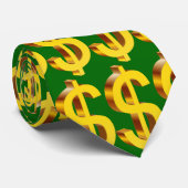 Gold Dollar-symbool Stropdas (Opgerold)