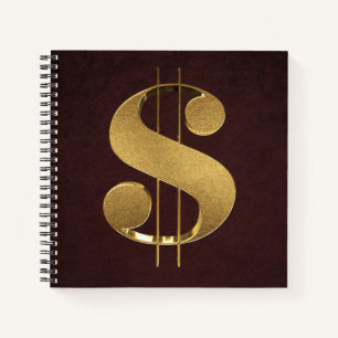 Gold Dollar-teken Notitieboek