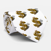 Gold Dollar-teken Stropdas (Opgerold)