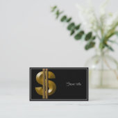 Gold Dollar-teken Visitekaartje (Staand voorkant)