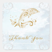 Gold Dolphin Hartelijk dank Stickers (Voorkant)