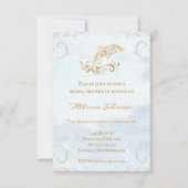 Gold Dolphin Vrijgezellenfeest Invite Kaart (Voorkant)