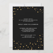 Gold Dot Glam Photo Graduation Party Invitation (Dos)