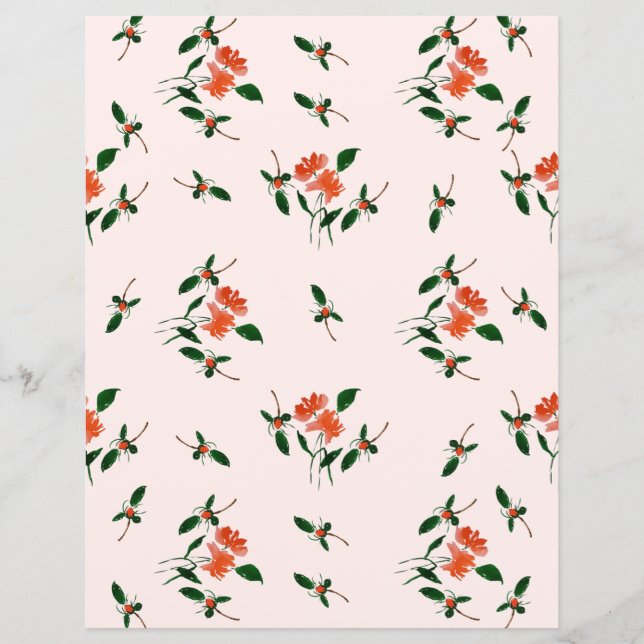 Gold Dots and Hand-Painted Florals Blush Pink (Voorkant)