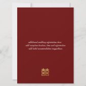 Gold Double Happiness Lantern Chinese Invitae Kaart (Achterkant)