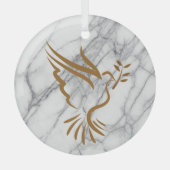 Gold Dove Ceramic Ornament (Voorkant)