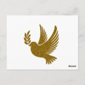 Gold Dove Elegant Funeral Hartelijk dank! Briefkaart (Achterkant)