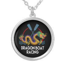 Gold Dragon Boat Racing Silver Plating Ketting
