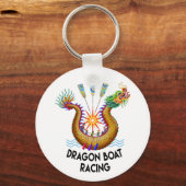 Gold Dragon Boat Racing Sleutelhanger (Voorkant)