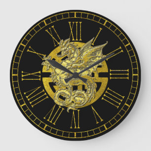 Gold Dragon Chinese Symbol Prosperity Grote Klok