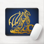 Gold Dragon Mousepad Muismat (Met muis)