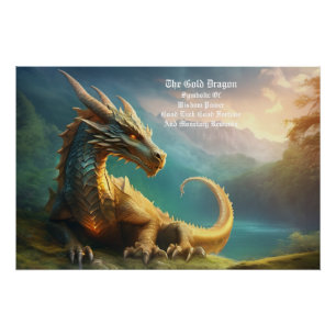 Gold Dragon Perfect Poster