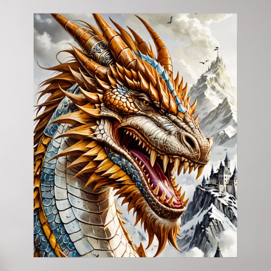 Gold Dragon-Poster Poster (Voorkant)