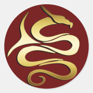 GOLD DRAGON RONDE STICKER