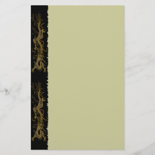 GOLD DRAGON Stationery Briefpapier (Voorkant)