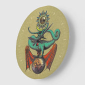 Gold Dragon Symbool ripley Scroll Grote Klok (Hoek)