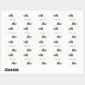 Gold Dragon Wedding Stickers (Vel)