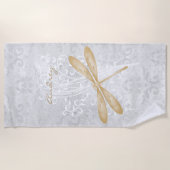 Gold Dragonfly - Aangepaste handdoek (Voorkant)