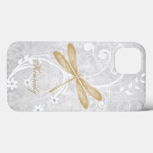 Gold Dragonfly - Aangepaste Hoesje-Mate iPhone-dra Case-Mate iPhone Case (Achterkant (horizontaal))