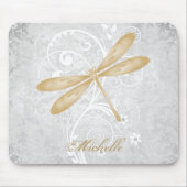 Gold Dragonfly - Aangepaste Muismat (Voorkant)