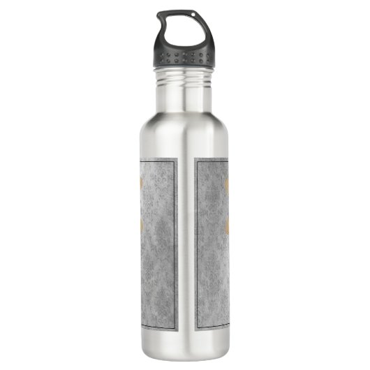 Gold Dragonfly Damask Waterfles (Achterkant)