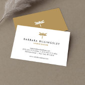 Gold Dragonfly Logo Designer Visitekaartje