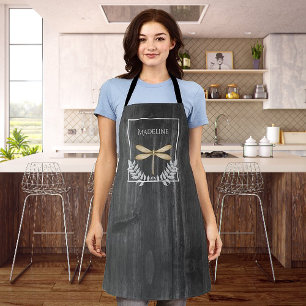 Gold Dragonfly Rustic - Aangepast Schort