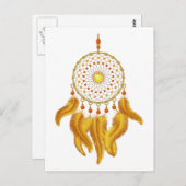 Gold Dream Catcher Briefkaart (Voorkant / Achterkant)