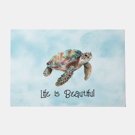 Gold Dream Zee Turtle Deurmat (Voorkant)