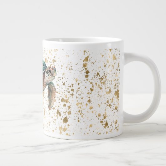 Gold Dream Zee Turtle Extra Grote Beker (Rechts)