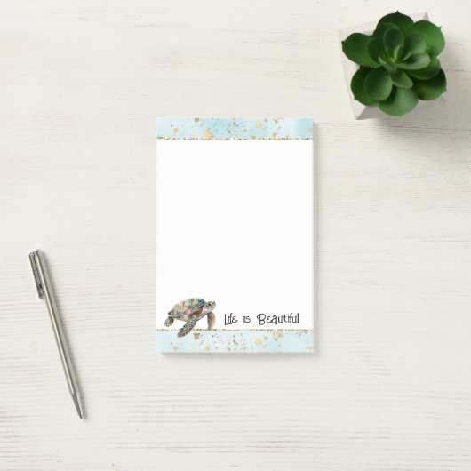 Gold Dream Zee Turtle Post-it® Notes (Kantoor)