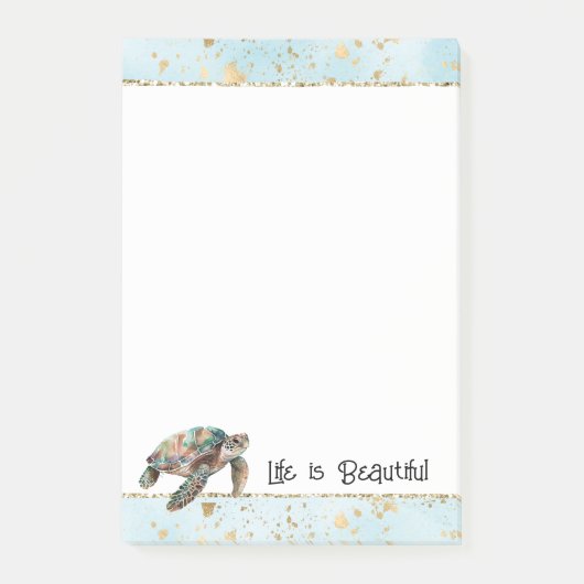 Gold Dream Zee Turtle Post-it® Notes (Voorkant)