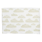 Gold Dreamtime Waterverf Clouds Kussensloop (Voorkant-Links)