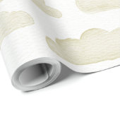 Gold Dreamtime Waterverf Clouds Wrapping Paper Cadeaupapier (Rol Hoek)