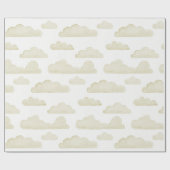 Gold Dreamtime Waterverf Clouds Wrapping Paper Cadeaupapier (Vlak)