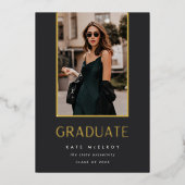 Gold Drop | Aankondiging Folie Foto Afstuderen (Voorkant)