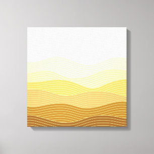 Gold Dunes Minimalistisch Abstract Boho Design Canvas Afdruk