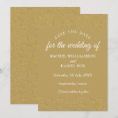 Gold Dust Confetti Mariage Enregistrer la carte de (Devant / Derrière)