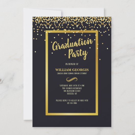 Gold Dust Invitation Kaart (Voorkant)