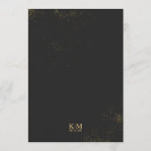 Gold Dust & Outlines Wedding Menu Blk/Gld ID835 (Achterkant)