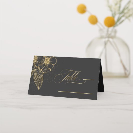 Gold Dust & Outlines Wedding Table Black/Gld ID835 (Voorkant)