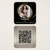 Gold Dust QR Code Photo Profile Card (Devant & derrière)
