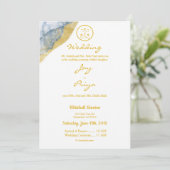 Gold Dust Simple Modern Hindu Ganesh Kaart (Staand voorkant)