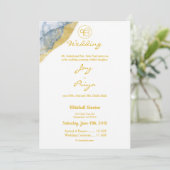Gold Dust Simple Moderne Sikh Ik Onkar Invitation (Debout devant)