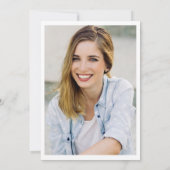 Gold Dusty Blue PHOTO Nursing School Afstuderen Kaart (Achterkant)